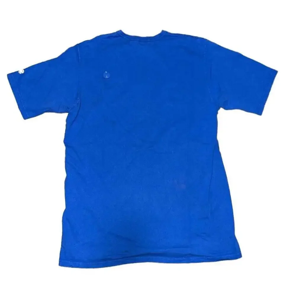Champion Men's Blue Authentic Embroidered Logo Crew Neck T-Shirt Size 2XL - Picture 4 of 4